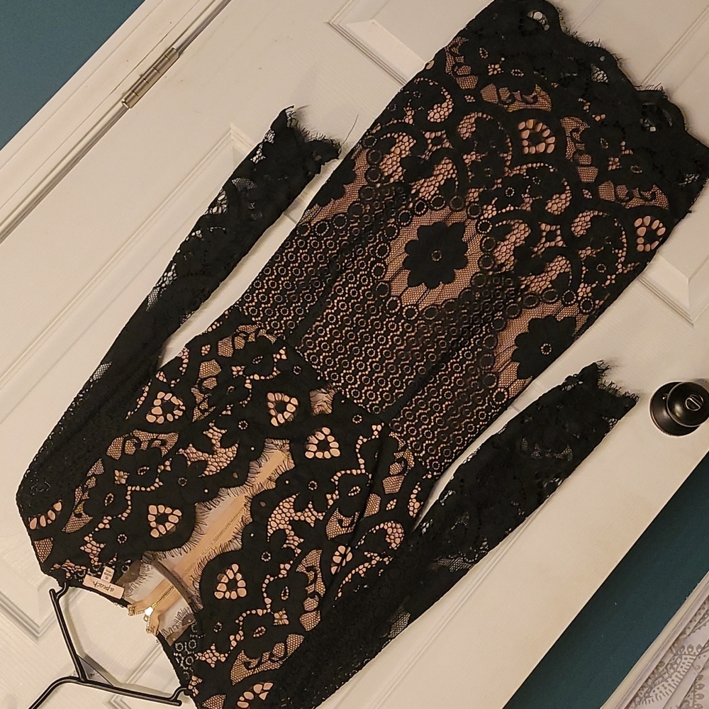 Small Black/Nude Lace Dress